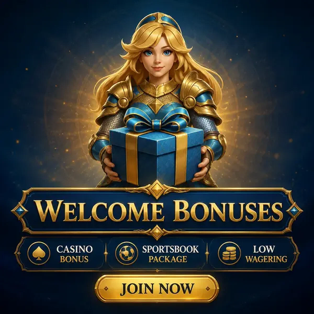 Schildmaid präsentiert Willkommensbonus-Geschenk am Bet On Red Casino Eingang